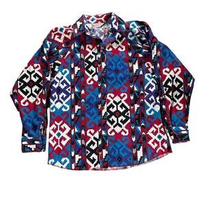 Vintage H Bar C Western Wear Cotton Morrow Shirt Cowgirl Cowboy